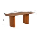 Ver imagem 3 de Mesa Maia Organica 200cm Laminado para Sala de Jantar Mesa Grande Decoracao Moderna Elegante - Mel