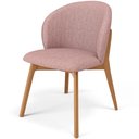 Ver imagem 2 de Cadeira de Jantar e Estar Living Estofada Mia L02 Linho Rosa - Lyam Decor