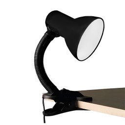 Luminária Articulada Preta com Garra Presilha Bivolt - 5
