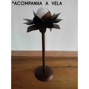 Ver imagem 2 de Porta Velas Colonial Ferro Lembrancinha Para Presente Rustico - Verniz