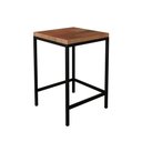 Ver imagem 2 de Kit 2 Banquetas Baixa Industrial Ipanema Preta Assento Madeira