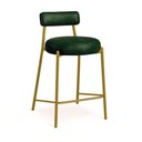 Ver imagem 3 de Banqueta Cozinha Alta com Encosto Industrial Dourado Kit 2 Londres Pu D03 - D'Rossi