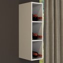 Ver imagem 2 de Armario Aereo Adega 3 Nichos 20 Cm Mdf Cz3318 Branco Tecno Mobili