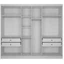 Ver imagem 3 de Guarda Roupa 6 Portas 4 Gavetas Linea Neve - Novo Horizonte