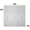 Ver imagem 2 de Guarda Roupa 6 Portas 4 Gavetas Linea Neve - Novo Horizonte
