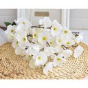 Ver imagem 1 de Galho de Flor de Cerejeira Artificial RZF030 Branco Tudo em Caixa