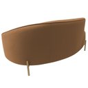 Ver imagem 5 de Sofá Curvo 2 Lugares 150cm Braço Esq. Thommy Pés Ouro Bouclé Terracota - Nexta Casa