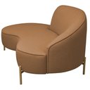 Ver imagem 4 de Sofá Curvo 2 Lugares 150cm Braço Esq. Thommy Pés Ouro Bouclé Terracota - Nexta Casa