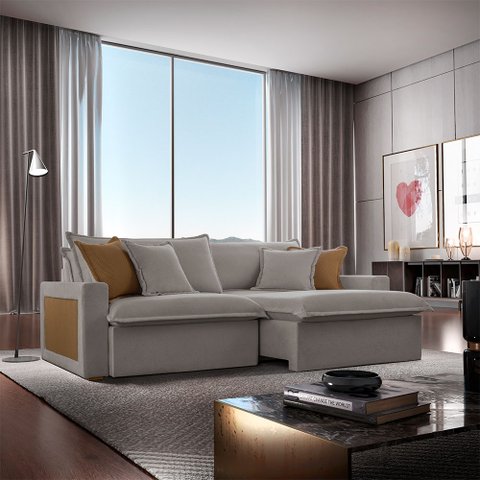 Sofá Dallas Veludo Dois Módulos de 120cm B15 Meu Sofá Online