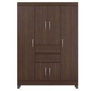 Ver imagem 2 de Guarda Roupa Casal Ecom 2 com Multiuso Golden com Cômoda Montevidéu Café - Demóbile