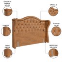 Ver imagem 3 de Cabeceira Cama Box Casal King 195cm Antibes P02 Sintético Caramelo - Mpozenato