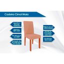 Ver imagem 2 de Conjunto: Mesa de Cozinha Ester Tampo Madeirado Oval C/ Vidro 210x100cm e 6 Cadeiras Maia Cinamomo/
