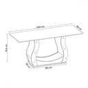 Ver imagem 3 de Mesa de Jantar 4 Lugares Capitani Mel/off White/veludo Pastel - Viero Móveis