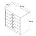 Ver imagem 3 de Cômoda 5 Gavetas 100% Mdf 531 Demolição/marfim Areia - Foscarini