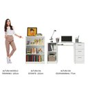 Ver mais imagens de Escrivaninha Madesa Alaska + Estante Livreiro 6907 - Branco