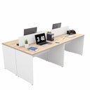 Ver imagem 1 de Estação de Trabalho Mesa Plataforma Escritório 1200x600 4 Lugares Netmobil - Dubai/branco