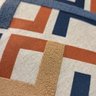 Capa Almofada Linho Aplique Boucle Estampa 45x45cm Azul Mostarda - 2