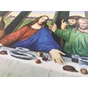 Ver imagem 6 de Quadro Santa Ceia Vintage Jesus Cristo 100x50cm Tela Canvas