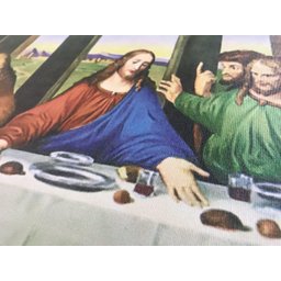 Quadro Santa Ceia Vintage Jesus Cristo 100x50cm Tela Canvas - 6