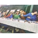 Ver imagem 5 de Quadro Santa Ceia Vintage Jesus Cristo 100x50cm Tela Canvas