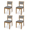 Ver imagem 1 de Kit 04 Cadeiras de Jantar e Living Millie Estofada Linho - Desk Design