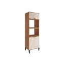 Ver imagem 1 de Paneleiro de Cozinha Alpha 2511 Torre Quente C/ 2 Fornos 3 Portas 70cm Freijo/off White - Carraro