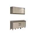 Ver imagem 1 de Cozinha Modulada Completa Connect 6pçs 2 Armários 2 Balcões 2 Complementos C6p07 Duna/cristal