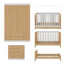 Ver mais imagens de Quarto de Bebê Completo Berço Americano 3 em 1 Colchão Encanto Multimóveis Mp4597 Branco/