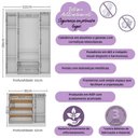 Ver imagem 3 de Quarto de Bebê Completo Berço Americano 3 em 1 Colchão Encanto Multimóveis Mp4597 Branco/
