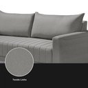 Ver imagem 7 de Sofá 2 Lugares Roma Compacto Pés Altos para Apartamento - 218 Cm