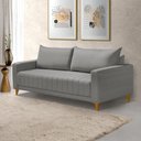 Ver imagem 1 de Sofá 2 Lugares Roma Compacto Pés Altos para Apartamento - 218 Cm