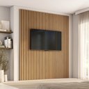 Ver imagem 1 de Painel Ripado para TV 75 Polegadas Planejado 200x230cm Aruá CabeCasa MadeiraOriginals Marrom/Jatobá