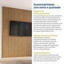 Ver imagem 7 de Painel Ripado para TV 75 Polegadas Planejado 200x230cm Aruá CabeCasa MadeiraOriginals Marrom/Jatobá