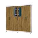 Ver imagem 1 de Guarda Roupa R22 6 Portas 2 Gavetas com Espelho e Pés Carioca Móveis