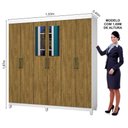 Ver imagem 3 de Guarda Roupa R22 6 Portas 2 Gavetas com Espelho e Pés Carioca Móveis