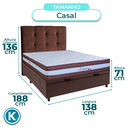 Ver imagem 3 de Kit Cabeceira + Cama Box Bau + Colchão Casal Molas Ensacadas Legaccy Paropas