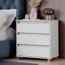 Ver imagem 4 de Mini Cômoda para Quarto 3 Gavetas Prisma Branco