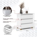 Ver imagem 3 de Mini Cômoda para Quarto 3 Gavetas Prisma Branco