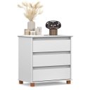 Ver imagem 1 de Mini Cômoda para Quarto 3 Gavetas Prisma Branco