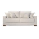 Ver imagem 2 de Sofá Marrocos 3 Lugares Linho Off-white 2,20m Confortável Sala