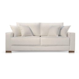 Sofá Marrocos 3 Lugares Linho Off-white 2,20m Confortável Sala - 2 Sofá Marrocos 3 Lugares Linho Off-white 2,20m Confortável Sala - 2