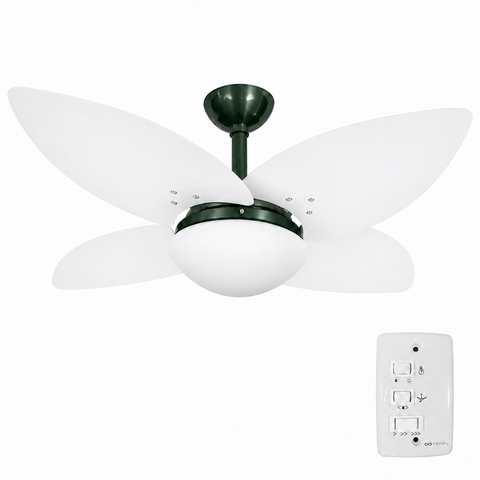 Ventilador Infinity Lótus 1025 4 Pás Brancas com Chave