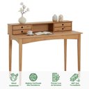Ver imagem 2 de Mesa Escrivaninha Retro Madeira 4 Gavetas 1 Nicho Milano Madeirado Idimex