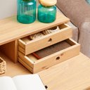 Ver imagem 5 de Mesa Escrivaninha Retro Madeira 4 Gavetas 1 Nicho Milano Madeirado Idimex