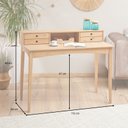 Ver imagem 3 de Mesa Escrivaninha Retro Madeira 4 Gavetas 1 Nicho Milano Madeirado Idimex