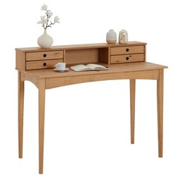 Mesa Escrivaninha Retro Madeira 4 Gavetas 1 Nicho Milano Madeirado - 8