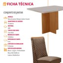 Ver imagem 7 de Mesa de Jantar Olimpia 120cm Tampo MDF Vidro com 4 Cadeiras Yasmin