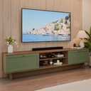 Ver imagem 1 de Rack para Tv até 80 Polegadas 218 Cm 2 Portas Rustic/verde Vik Madesa