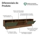 Ver imagem 4 de Rack para Tv até 80 Polegadas 218 Cm 2 Portas Rustic/verde Vik Madesa