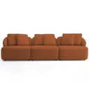 Ver imagem 3 de Sofá 4 Lugares para Sala de Estar Living 288cm Arlo F04 Veludo Telha - Lyam Decor